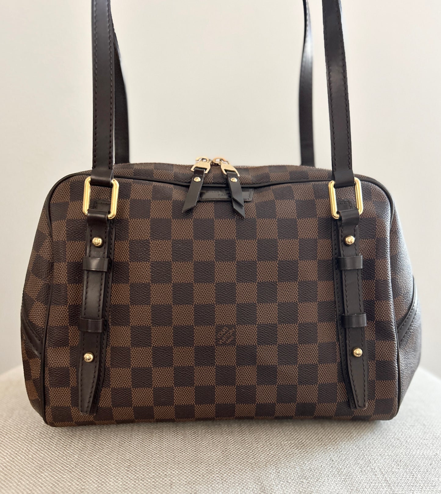 Louis Vuitton 
Rivington GM Danier Ebene Canvas Shoulder Bag