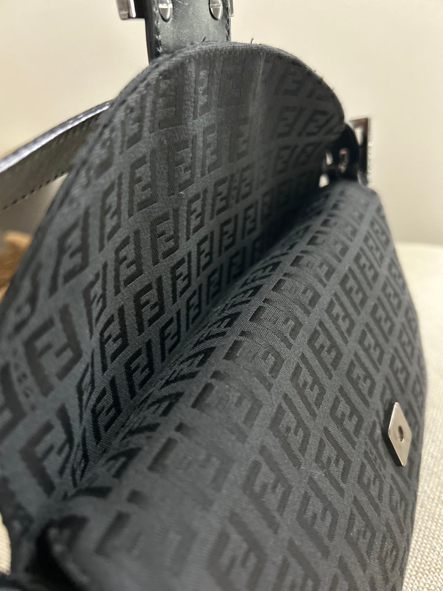 Fendi Baguette Canvas Black