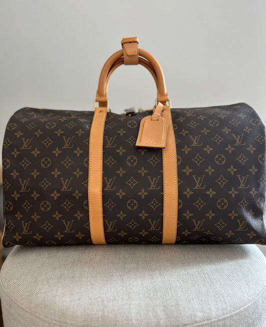 Vintage Louis Vuitton Monogram Keepall 50 Boston Travel Bag