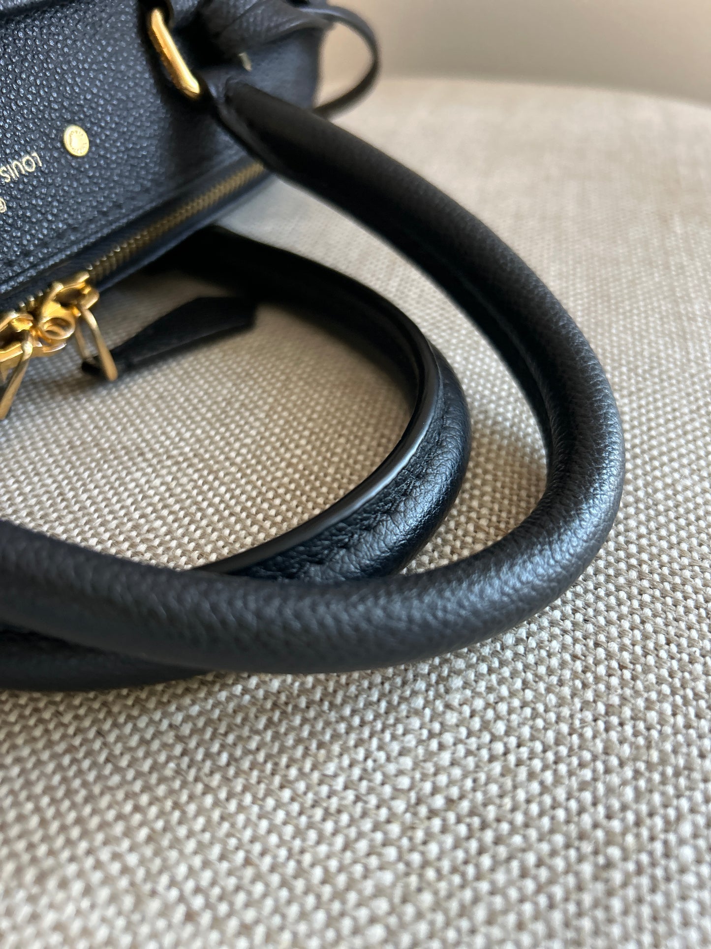 Louis Vuitton Black Monogram Empreinte Leather Speedy Bandouliere 25