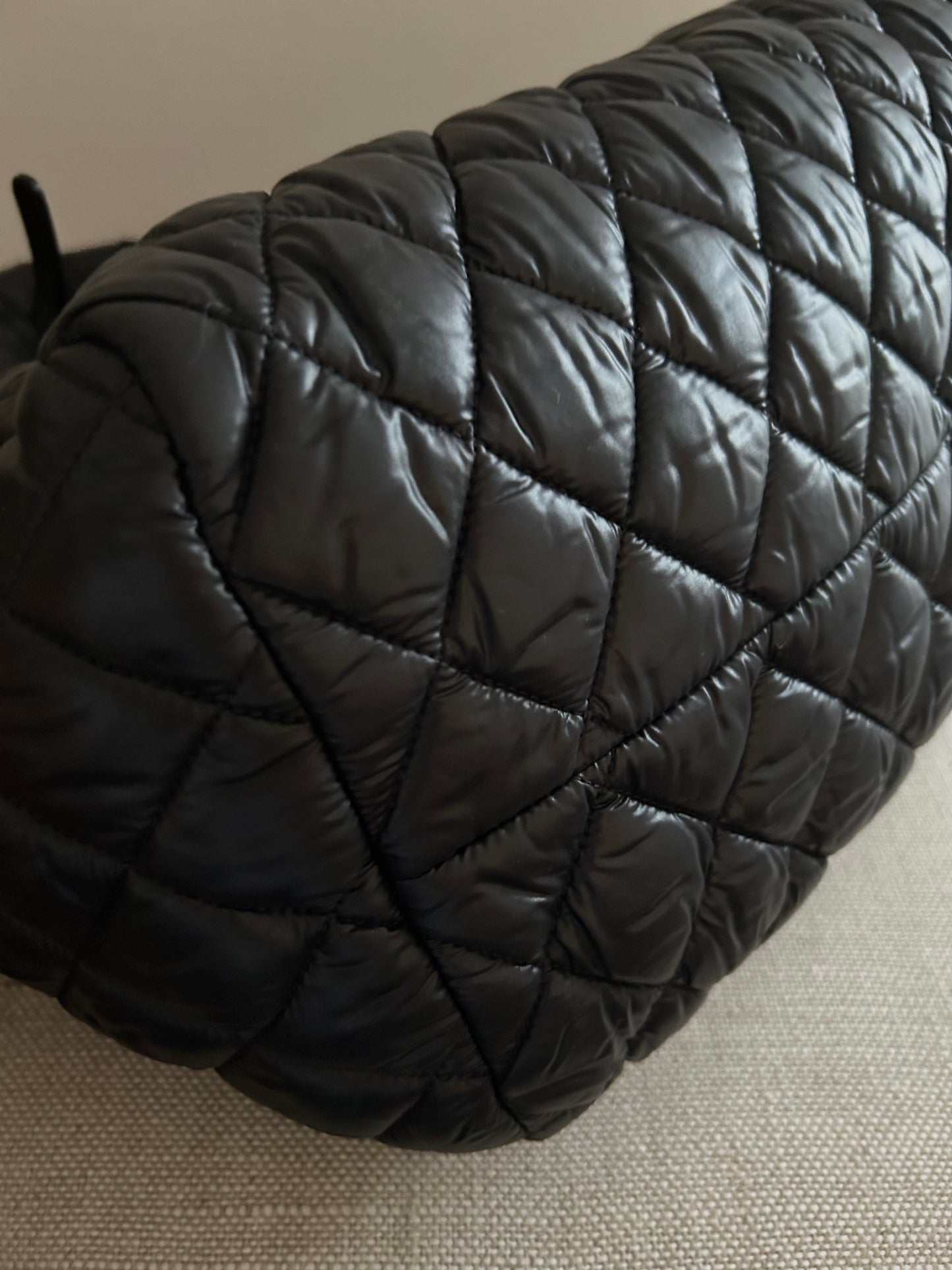 Chanel Cocoon Handbag In Black Quilted - Nylon