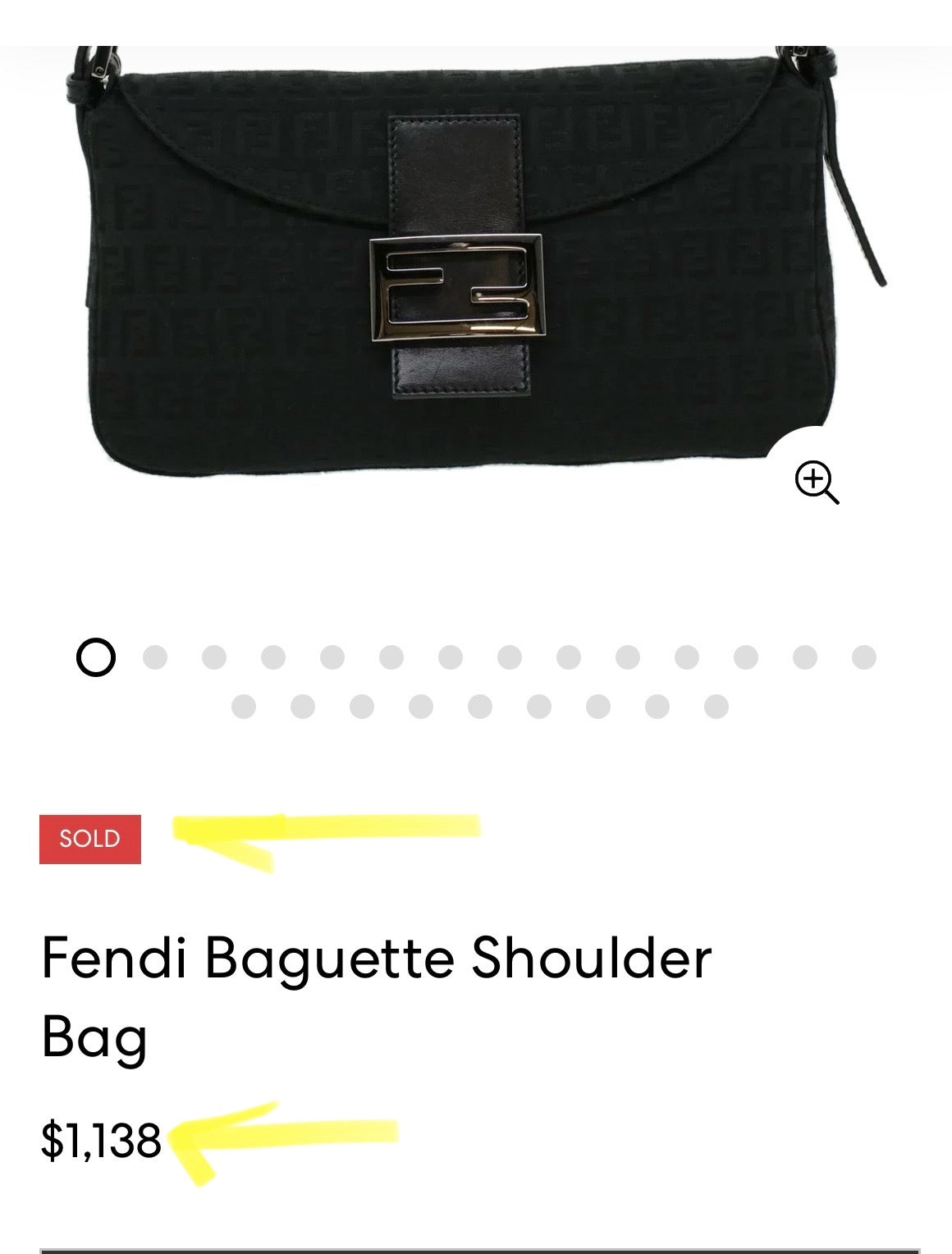 Fendi Baguette Canvas Black