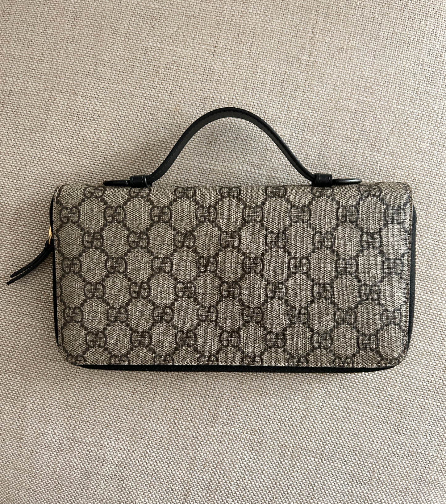 Gucci Original GG Supreme Canvas Top Handle Wallet