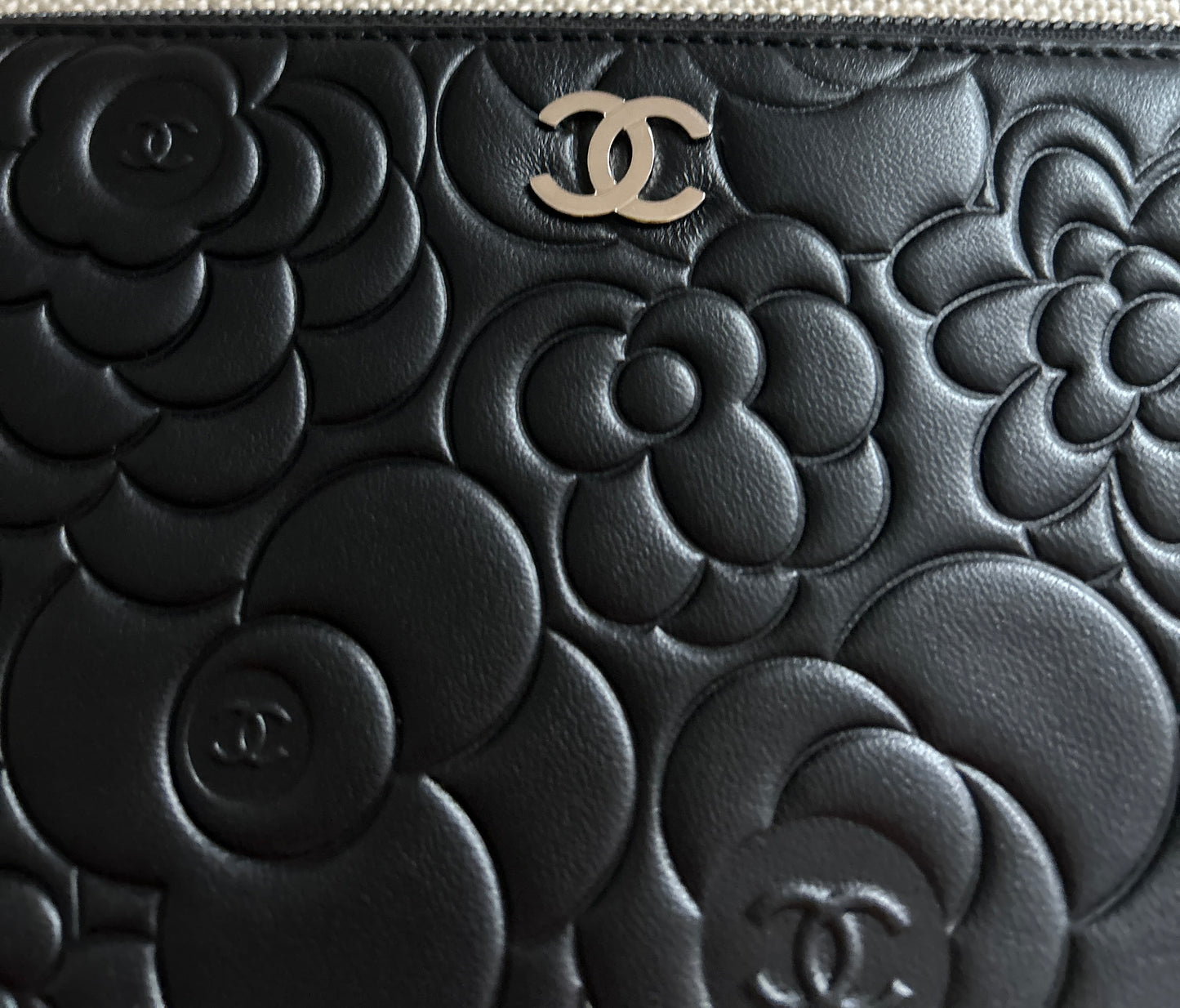 Chanel Camellia Wrap Around Zip Wallet