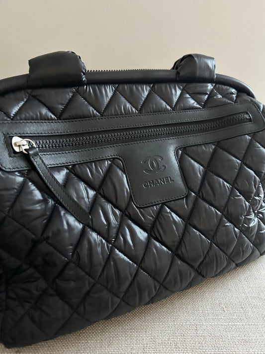 Chanel Cocoon Handbag In Black Quilted - Nylon