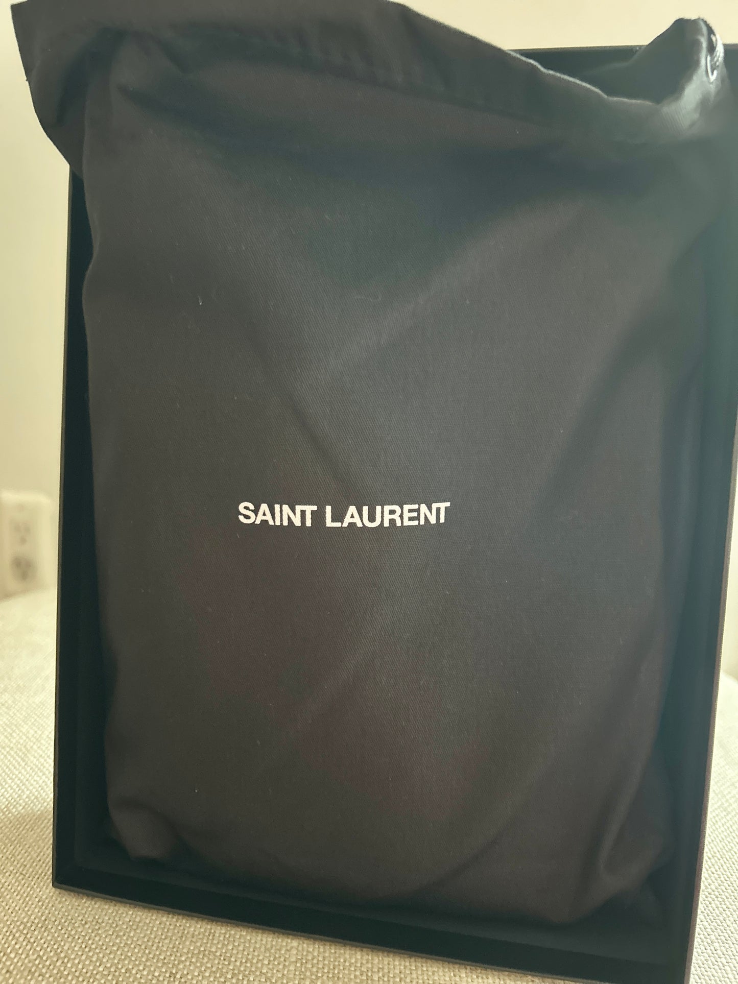 YSL Saint Laurent Cassandra Tri Metal Chain Wallet Bag