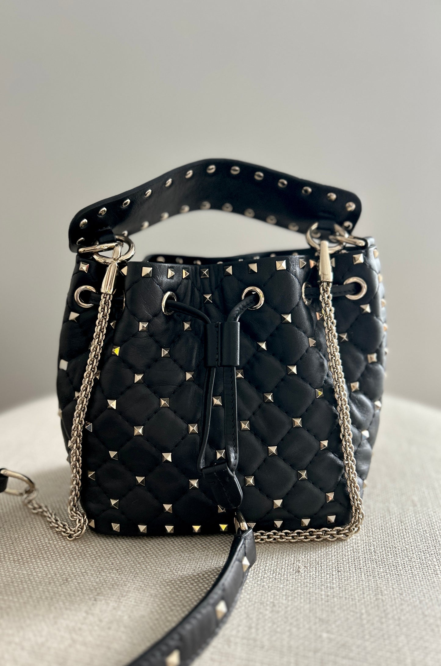 Valentino Garavani Rock Stud Bucket Bag (removable strap /handle)