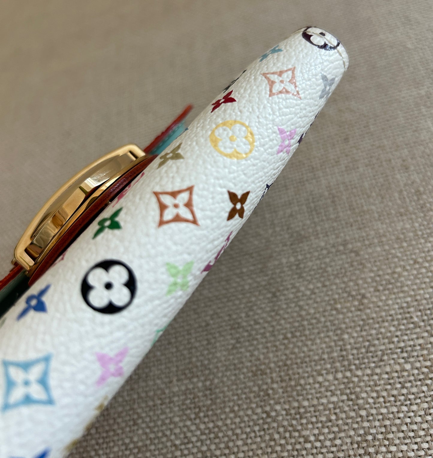 Louis Vuitton Takashi Murakami X Louis Vuitton White Monogram Multicolore Joey Wallet