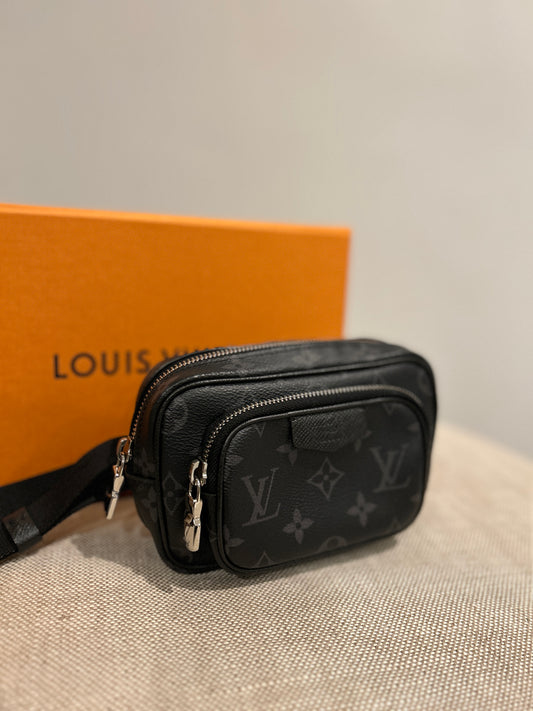 Louis Vuitton Eclipse Outdoor Pochette Shoulder Bag Waist Bag Black Coated Canvas