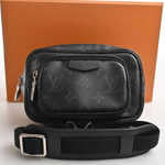 Louis Vuitton Eclipse Outdoor Pochette Shoulder Bag Waist Bag Black Coated Canvas