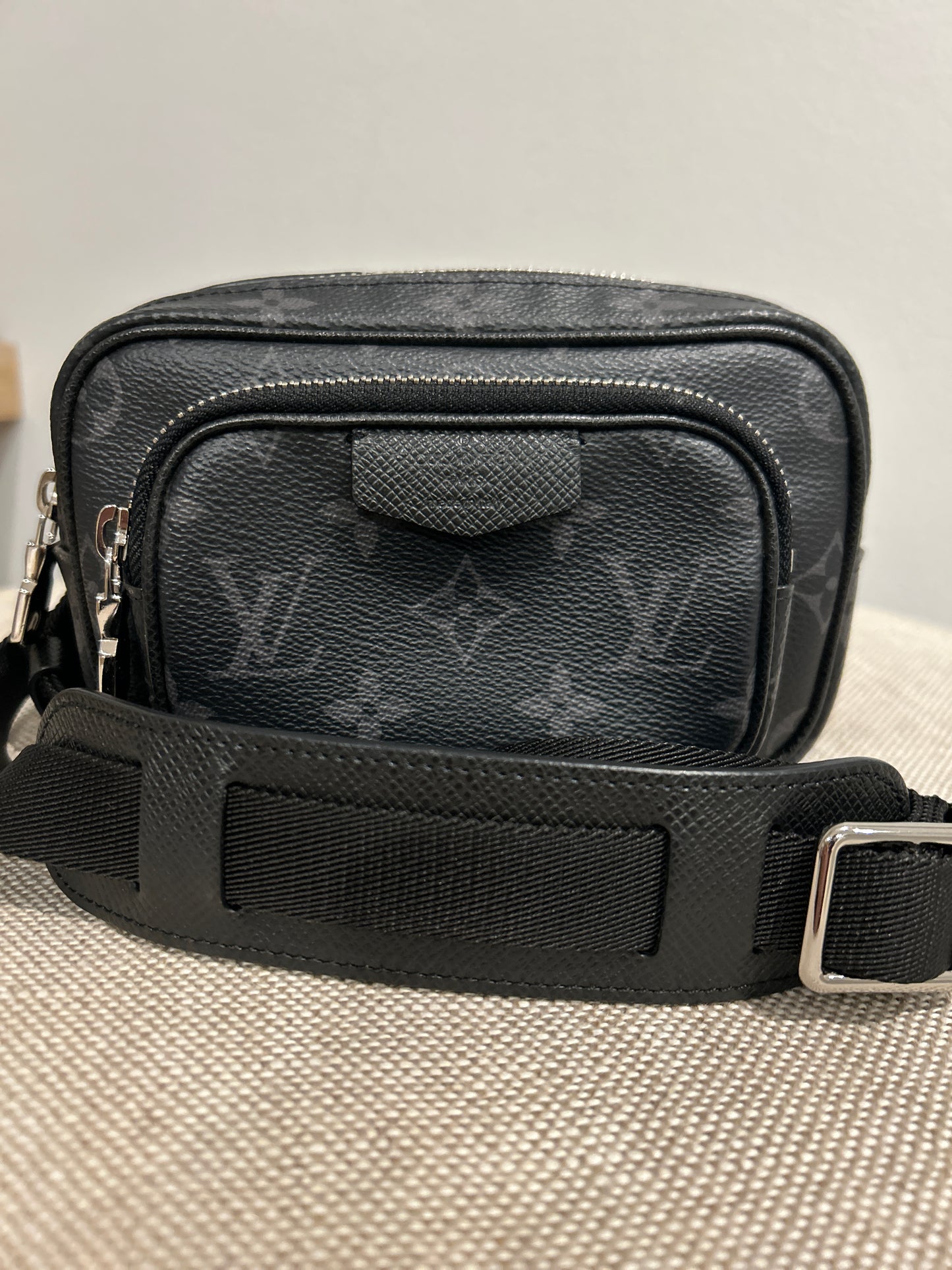 Louis Vuitton Eclipse Outdoor Pochette Shoulder Bag Waist Bag Black Coated Canvas